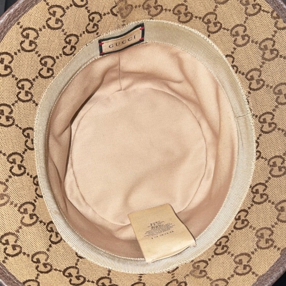 Gucci Beige Monogram Bucket Hat - Picture 2 of 2